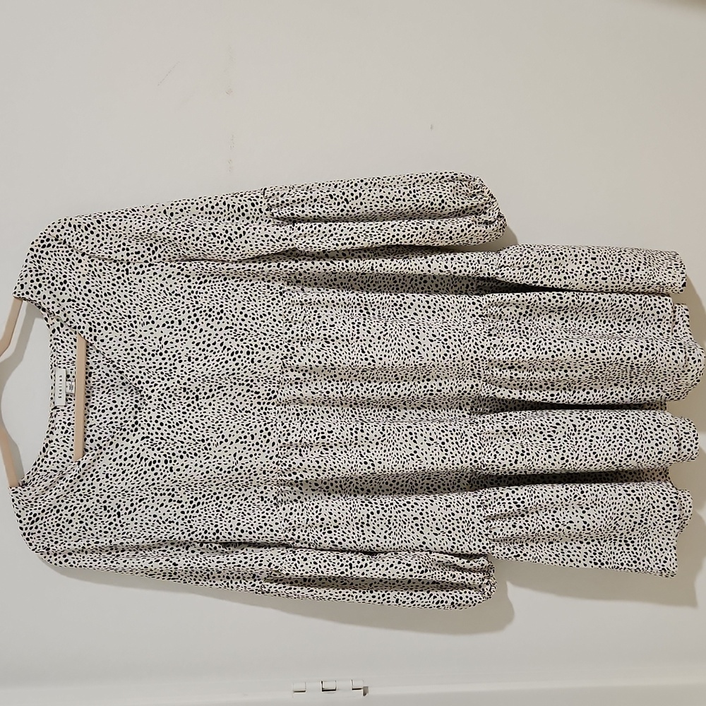 Stellah Black and White Long Sleeve Dress